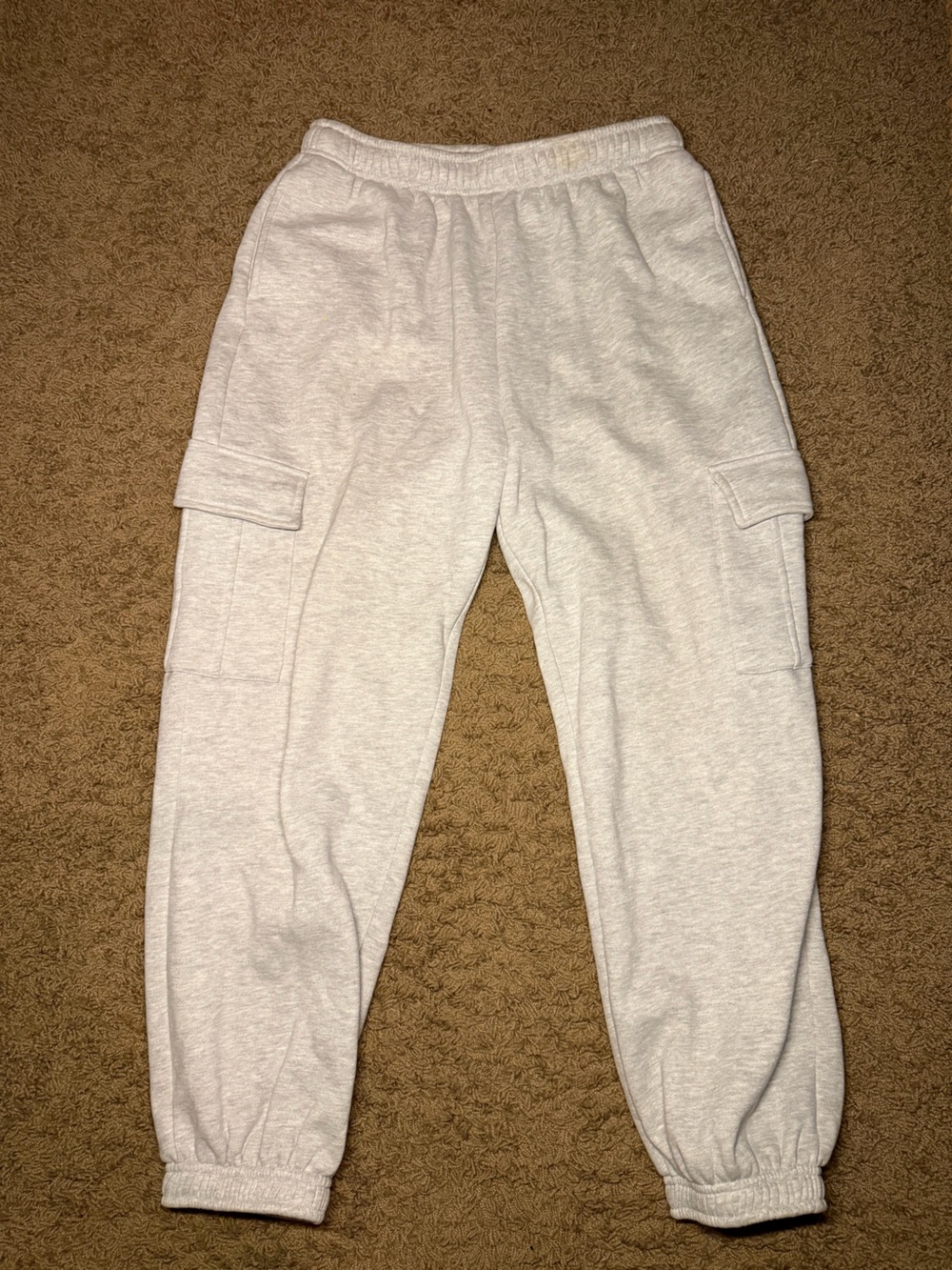 Light Gray Cargo Style Joggers